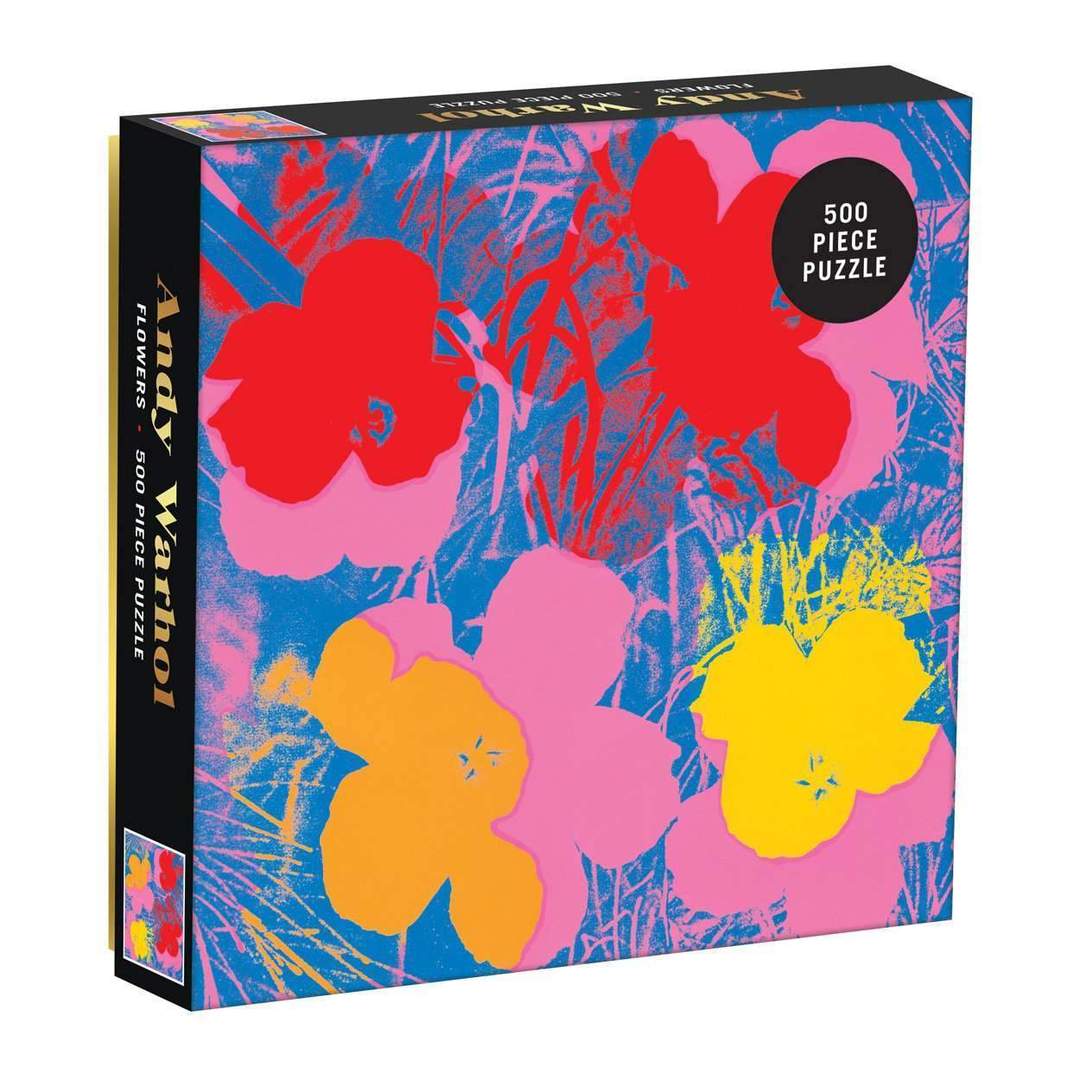 Andy Warhol Flowers 500 Piece Puzzle - Quick Ship - Puzzlicious.com
