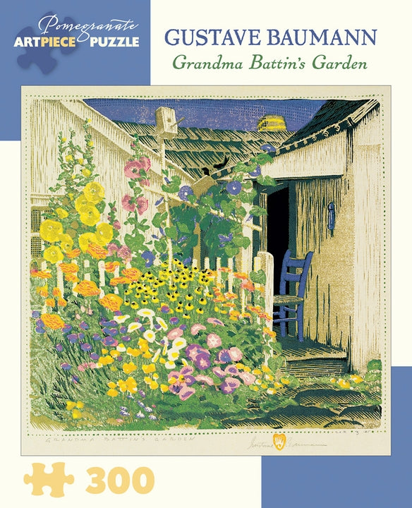 Gustave Baumann: Grandma Battin&#39;s Garden 300 Piece Jigsaw Puzzle - Quick Ship - Puzzlicious.com