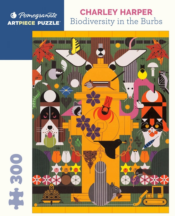 Charlie Harper: Biodiversity in the Burbs 300 Piece Jigsaw Puzzle - Quick Ship - Puzzlicious.com