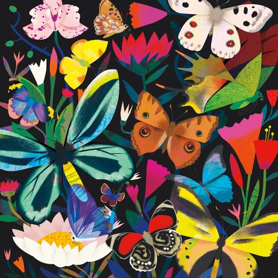 Glow in the Dark: Butterflies Illuminated 500 Piece Puzzle - Quick Ship - Puzzlicious.com