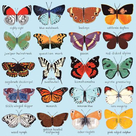Butterflies of North America 500 Piece Family Puzzle - Quick Ship - Puzzlicious.com