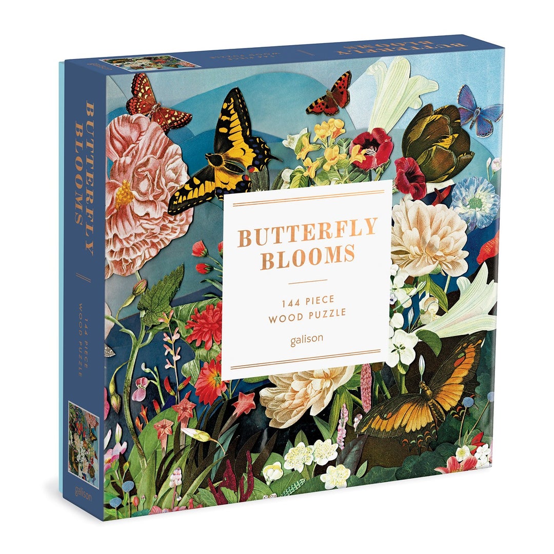 Ben Giles Butterfly Blooms 144 Piece Wood Puzzle - Quick Ship