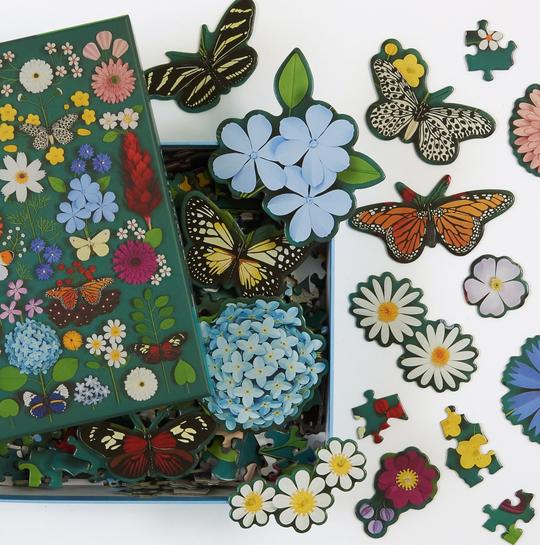 Butterfly Botanica 500 Piece Puzzle with Shaped Pieces - Quick Ship