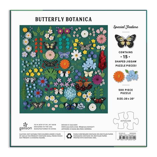 Butterfly Botanica 500 Piece Puzzle with Shaped Pieces - Quick Ship