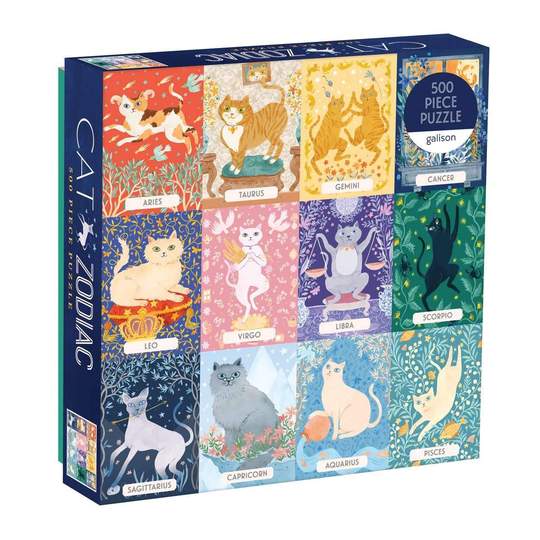 Cat Zodiac 500 Piece Puzzle - Quick Ship - Puzzlicious.com