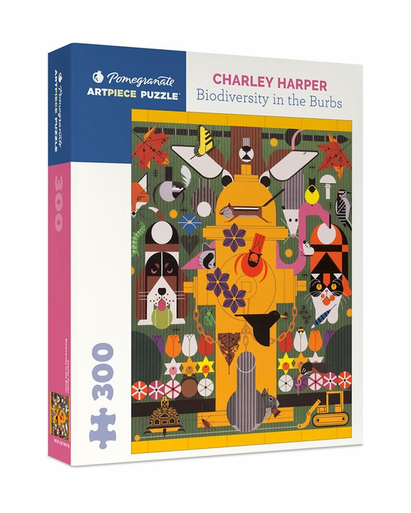 Charlie Harper: Biodiversity in the Burbs 300 Piece Jigsaw Puzzle - Quick Ship - Puzzlicious.com