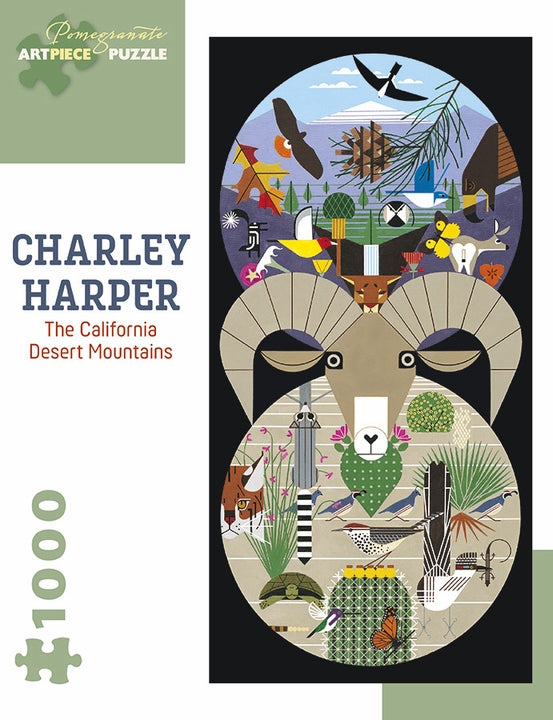 Charlie Harper: The California Desert Mountains 1000 Piece Jigsaw Puzzle - Quick Ship - Puzzlicious.com