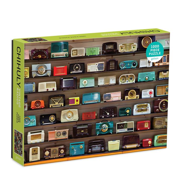 Chihuly Vintage Radios 1000 Piece Puzzle - Quick Ship - Puzzlicious.com