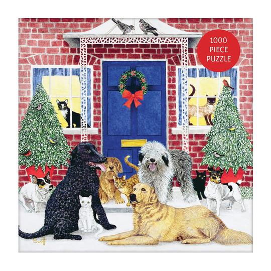 Galison&#39;s Christmas Cottage 1000 Piece Puzzle - Quick Ship - Puzzlicious.com