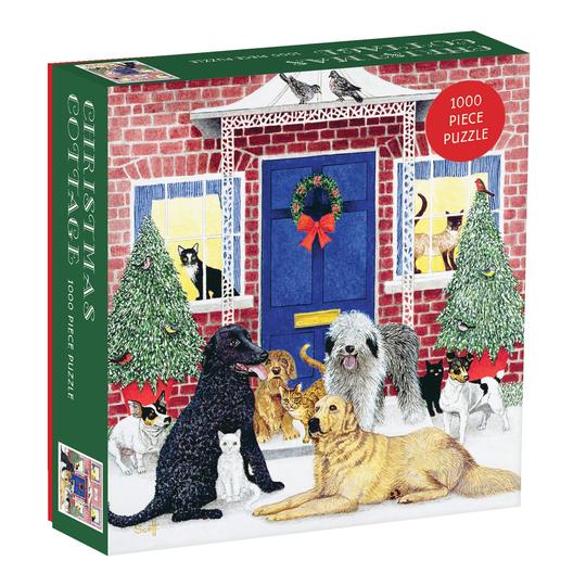 Galison&#39;s Christmas Cottage 1000 Piece Puzzle - Quick Ship - Puzzlicious.com