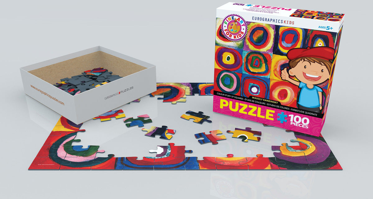 Kandinsky Colour Study of Squares 100 Piece Puzzle - Quick Ship - Puzzlicious.com