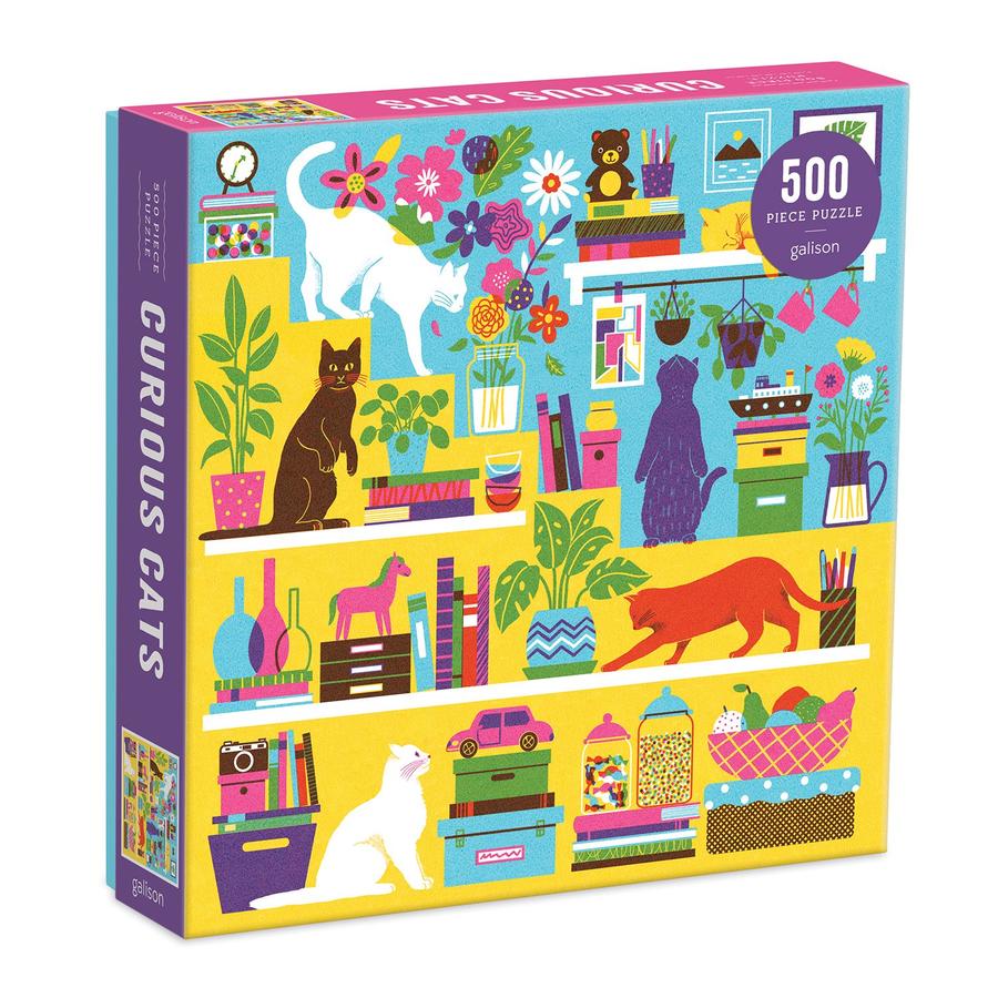 Curious Cats 500 Piece Puzzle - Quick Ship - Puzzlicious.com