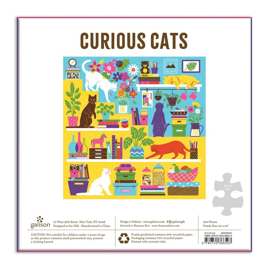 Curious Cats 500 Piece Puzzle - Quick Ship - Puzzlicious.com