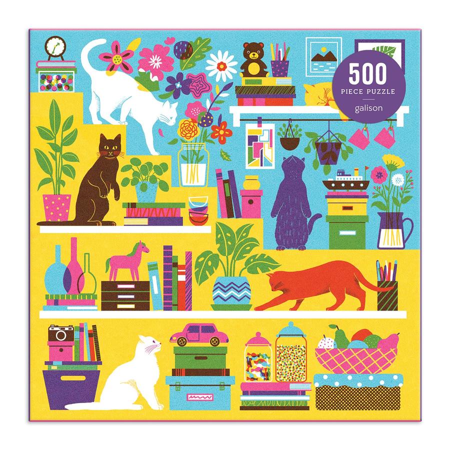 Curious Cats 500 Piece Puzzle - Quick Ship - Puzzlicious.com