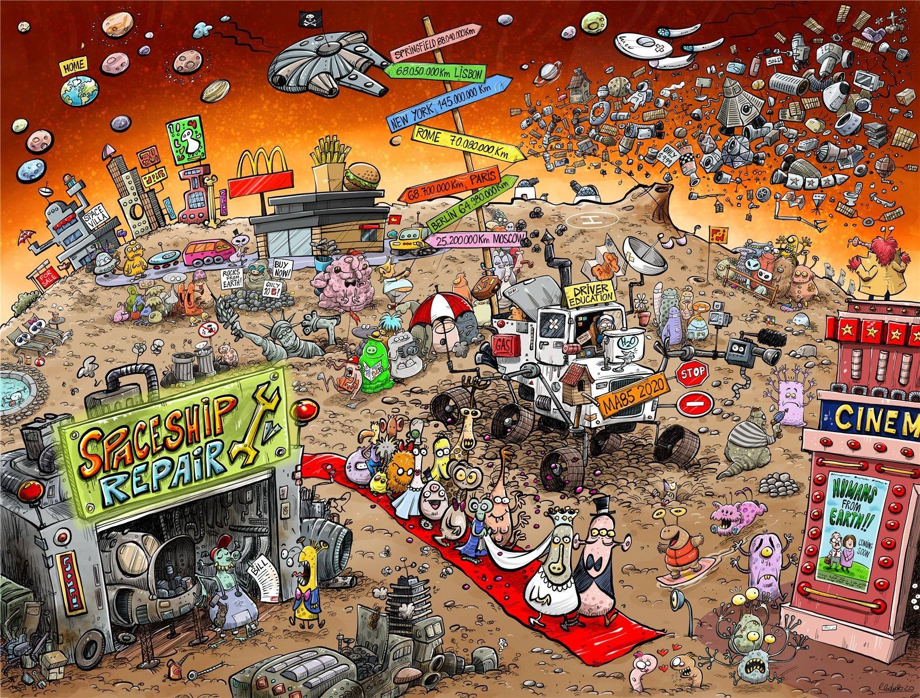 Chaos in Space 1000 Piece Jigsaw Puzzle - Chaos no. 20 - Quick Ship