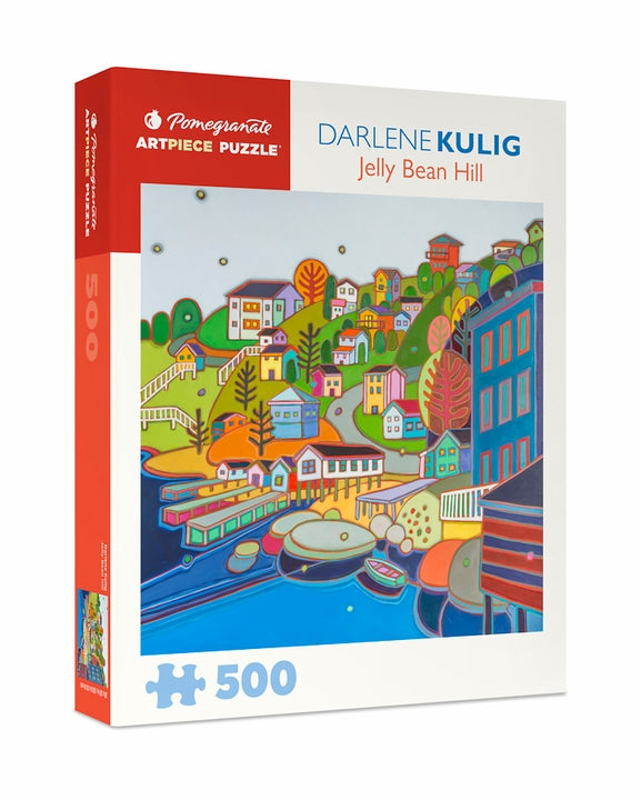 Darlene Kulig: Jelly Bean Hill 500 Piece Jigsaw Puzzle - Quick Ship - Puzzlicious.com
