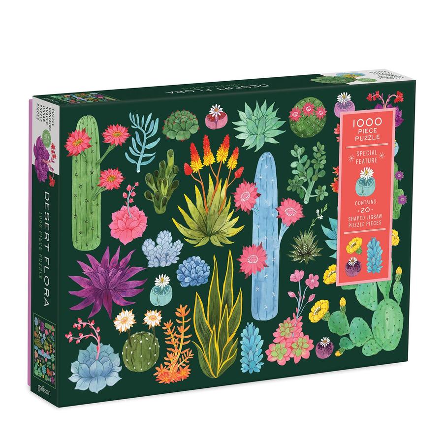 Desert Flora 1000 Piece Puzzle with Shaped Pieces - Quick Ship - Puzzlicious.com