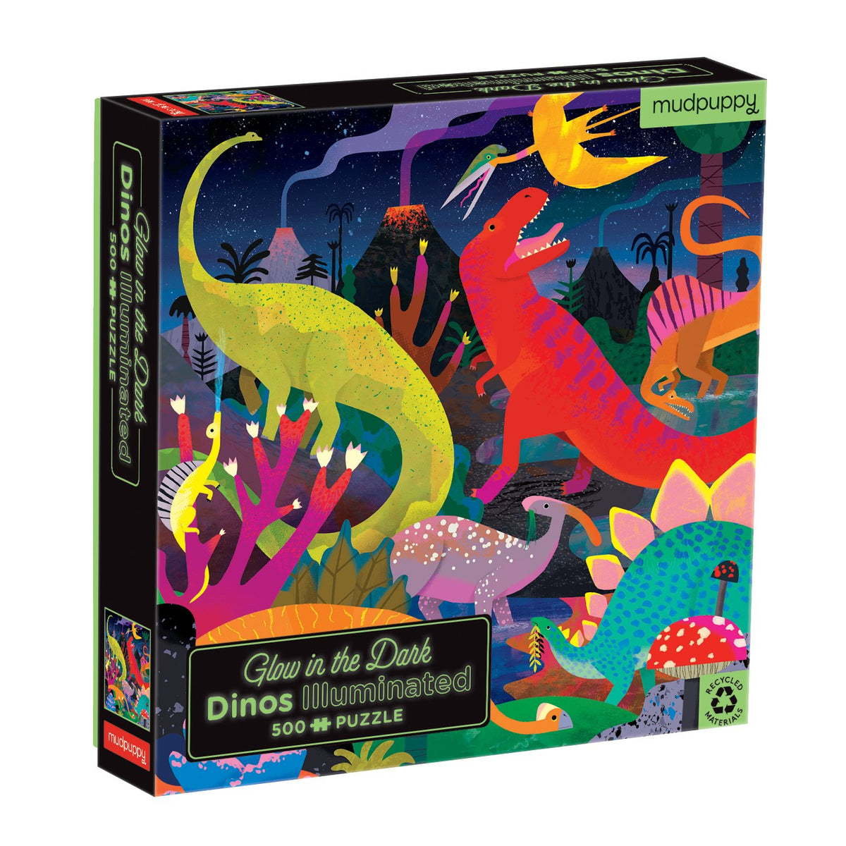 Glow in the Dark: Dinosaurs Illuminated 500 Piece Puzzle - Quick Ship