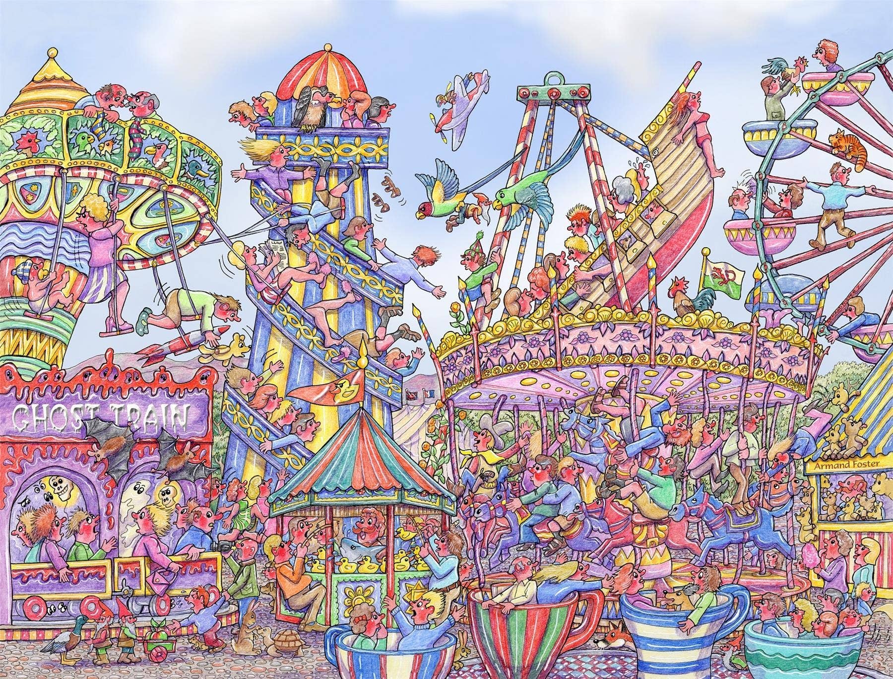 Fairground Fiasco 1000 Piece Jigsaw Puzzle - Quick Ship