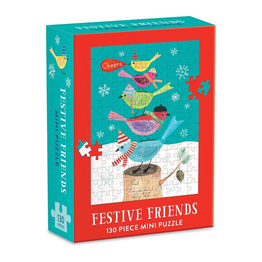 Festive Friends 130 Piece Mini Jigsaw Puzzle - Puzzlicious.com
