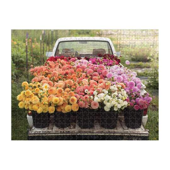 Floret Farm&#39;s Cut Flower Garden 500 Piece Double-Sided Puzzle - Quick Ship - Puzzlicious.com