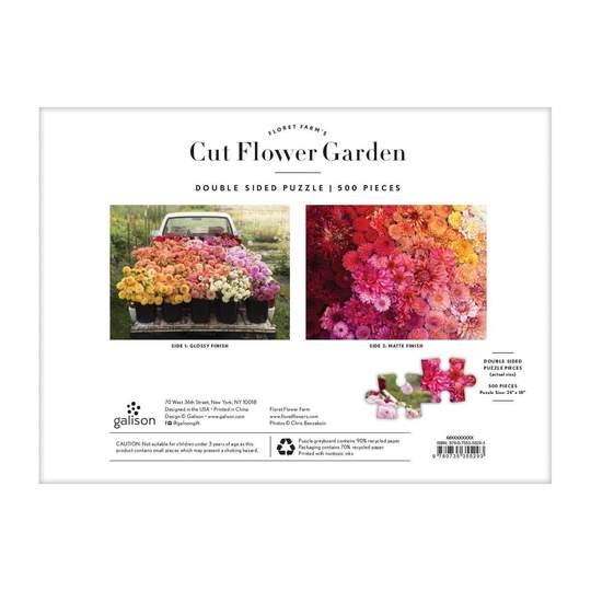 Floret Farm&#39;s Cut Flower Garden 500 Piece Double-Sided Puzzle - Quick Ship - Puzzlicious.com