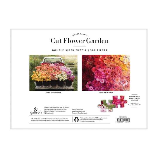 Floret Farm's Cut Flower Garden 500 Piece Double-Sided Puzzle - Quick Ship - Puzzlicious.com
