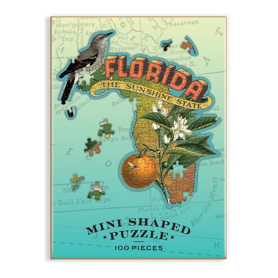 Wendy Gold's Florida Mini Shaped 100 Piece Jigsaw Puzzle - Quick Ship