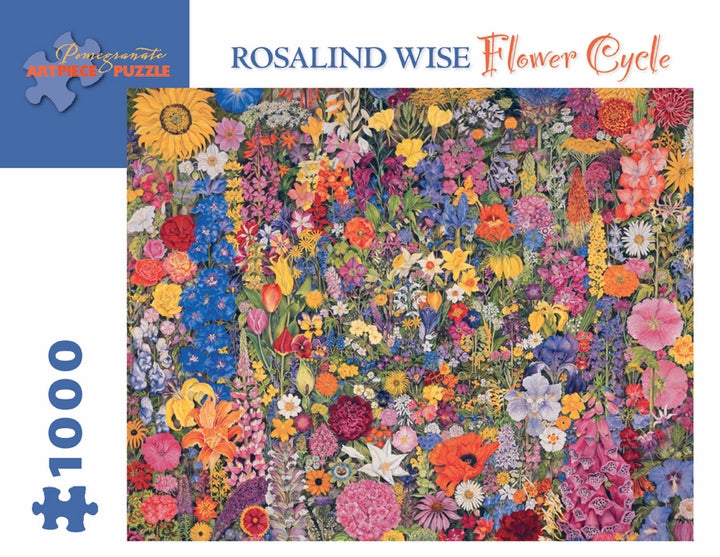 Rosalind Wise: Flower Cycle 1000 Piece Jigsaw Puzzle - Quick Ship - Puzzlicious.com