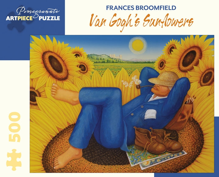 Frances Broomfield: Van Gogh&#39;s Sunflowers 500 Piece Jigsaw Puzzle - Quick Ship - Puzzlicious.com