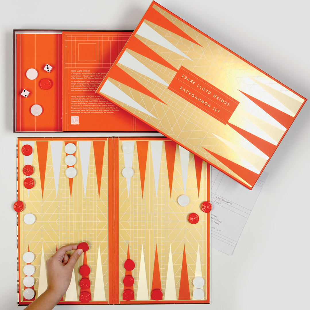 Frank Lloyd Wright Backgammon Set - Quick Ship - Puzzlicious.com