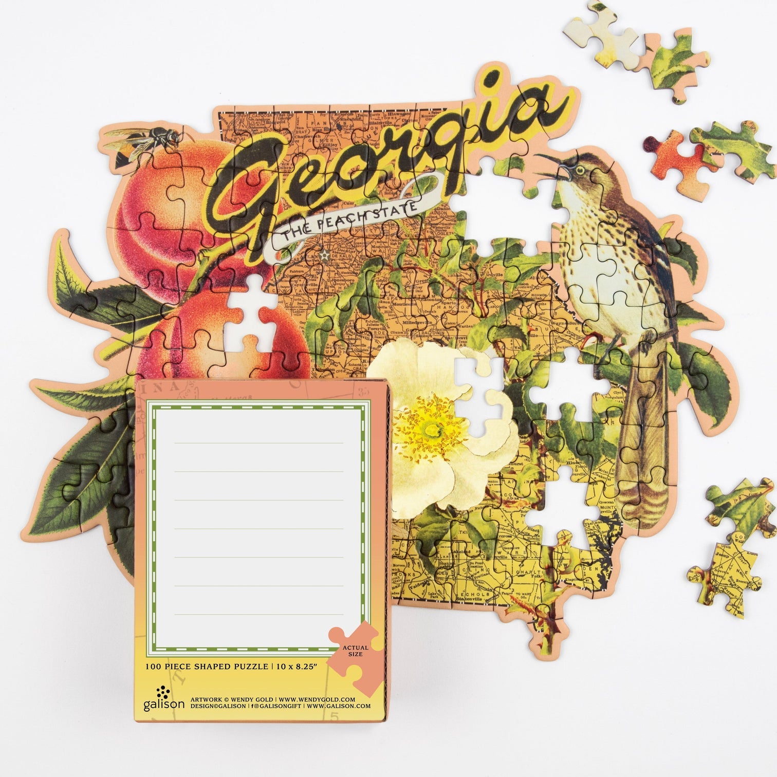 Wendy Gold's Georgia Mini Shaped 100 Piece Jigsaw Puzzle