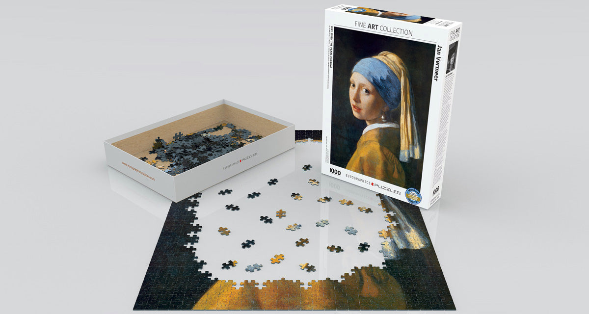 Vermeer Girl with the Pearl Earring 1000 Piece Puzzle - Quick Ship - Puzzlicious.com