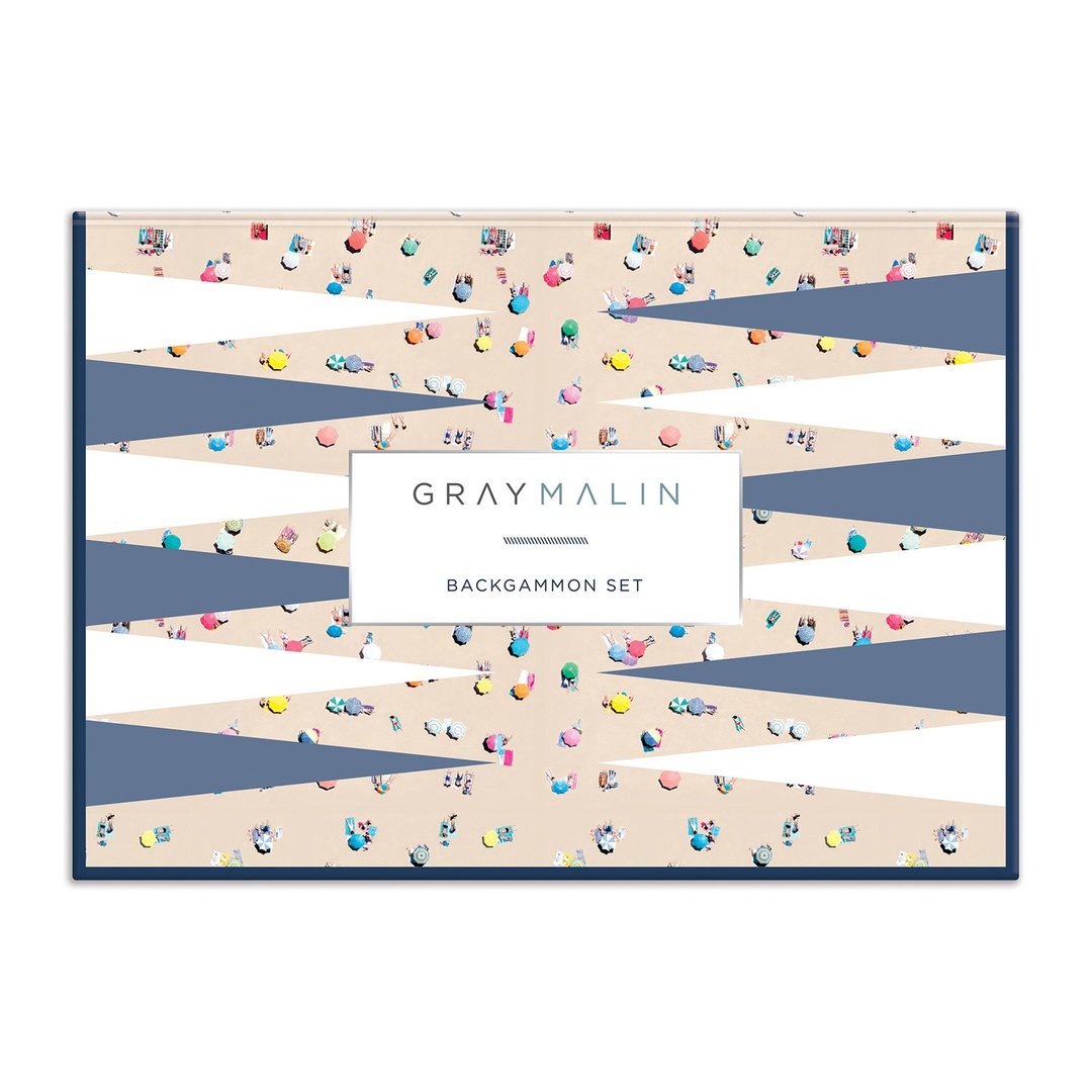 Gray Malin The Beach Backgammon Set - Quick Ship - Puzzlicious.com