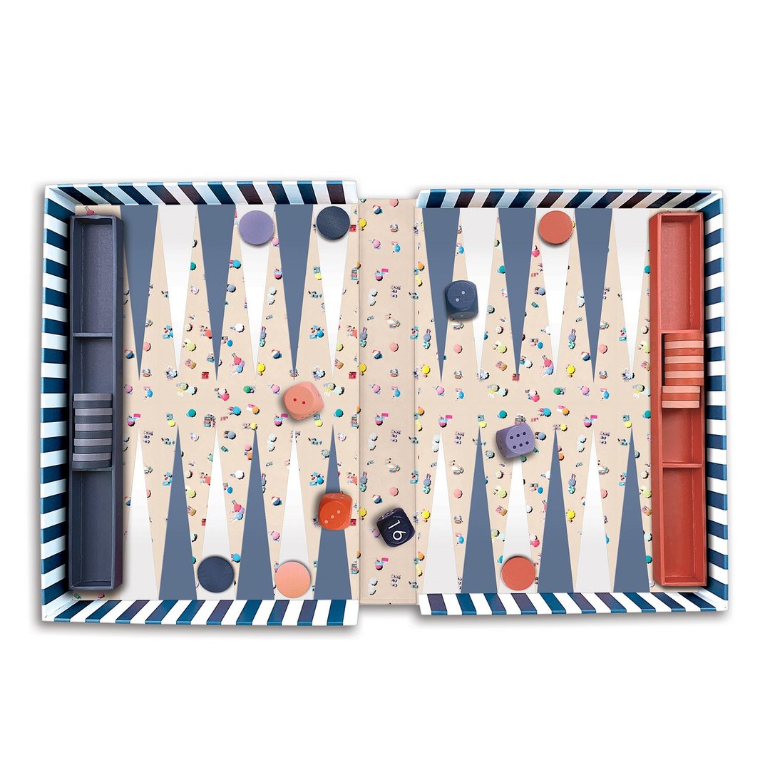 Gray Malin The Beach Backgammon Set - Quick Ship - Puzzlicious.com