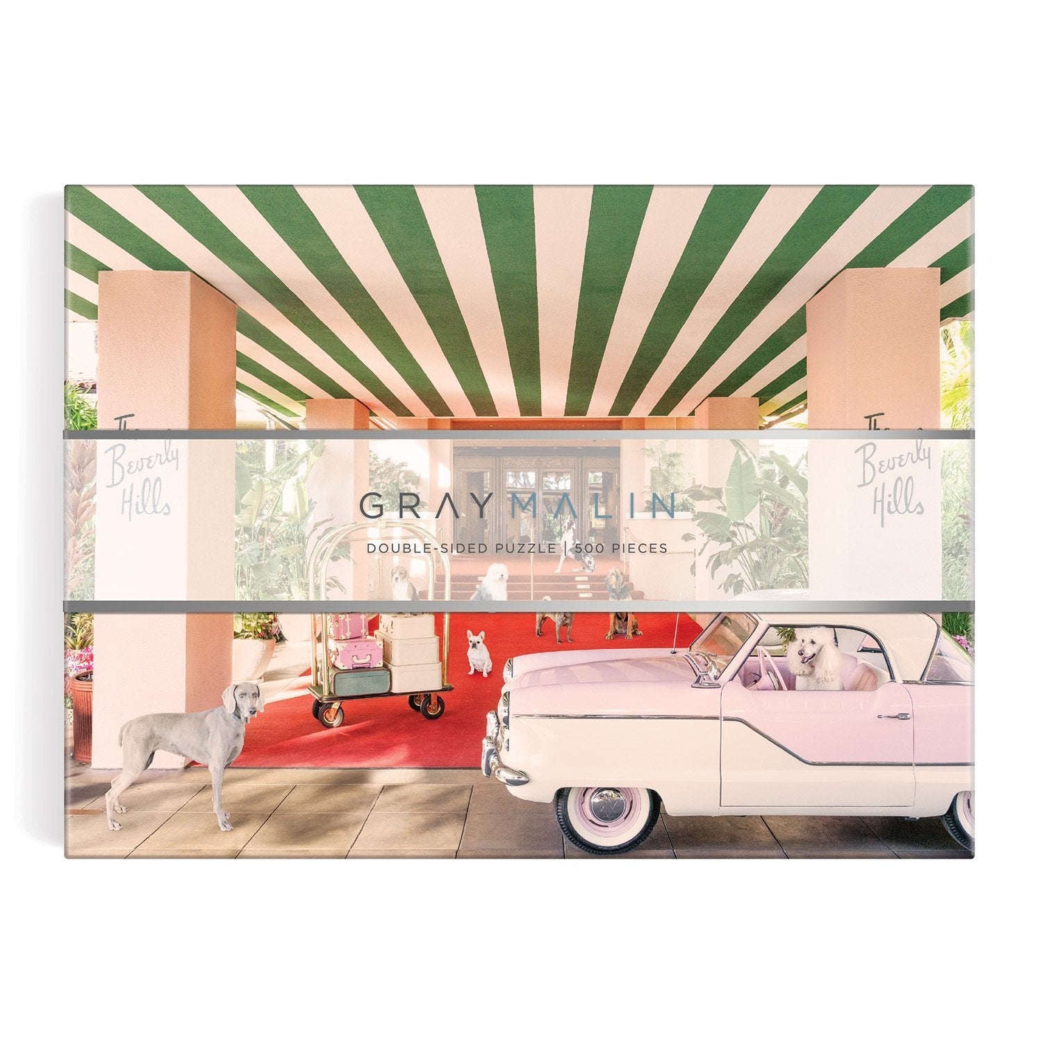 Gray Malin The Dogs at the Beverly Hills Hotel Double-Sided 500 Piece Jigsaw Puzzle