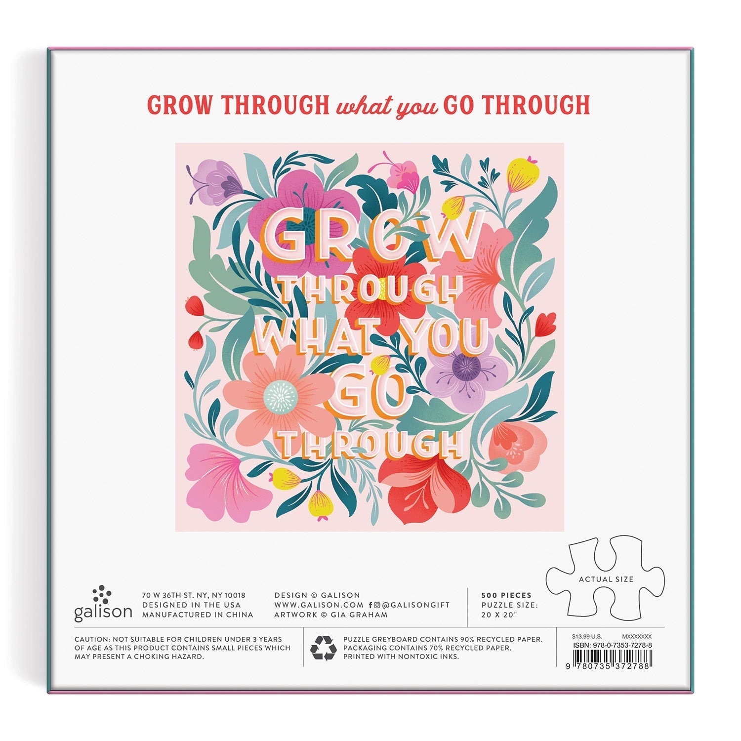 Grow Through What You Go Through 500 Piece Puzzle