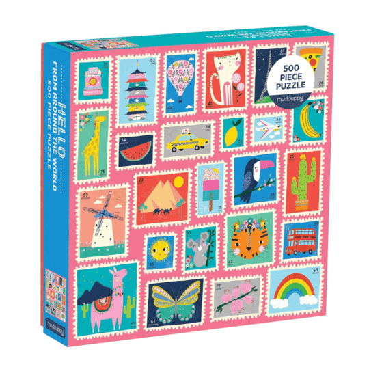Hello from Around the World 500 Piece Puzzle - Quick Ship - Puzzlicious.com