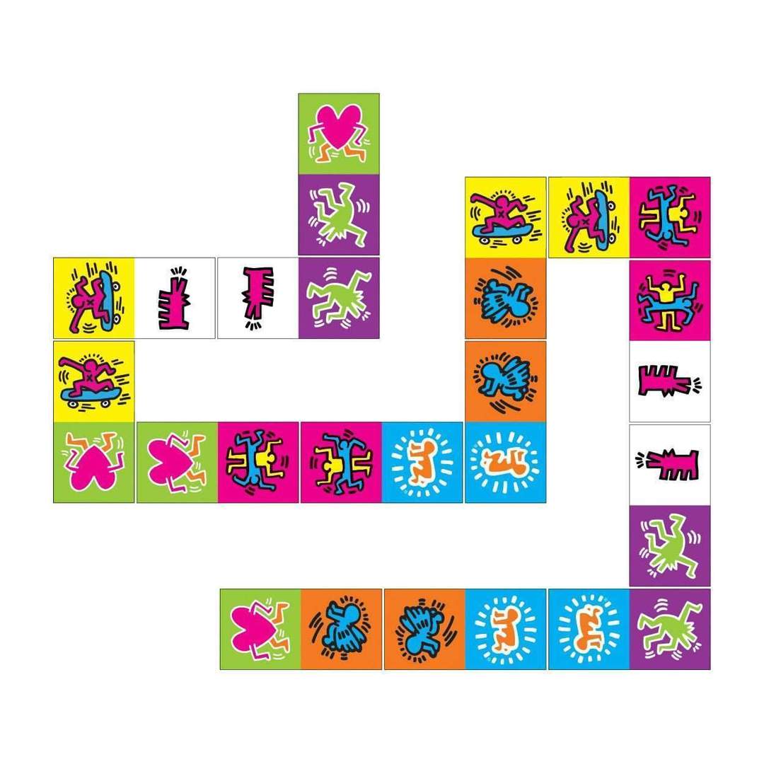 Keith Haring Wooden Dominoes Set - Puzzlicious.com