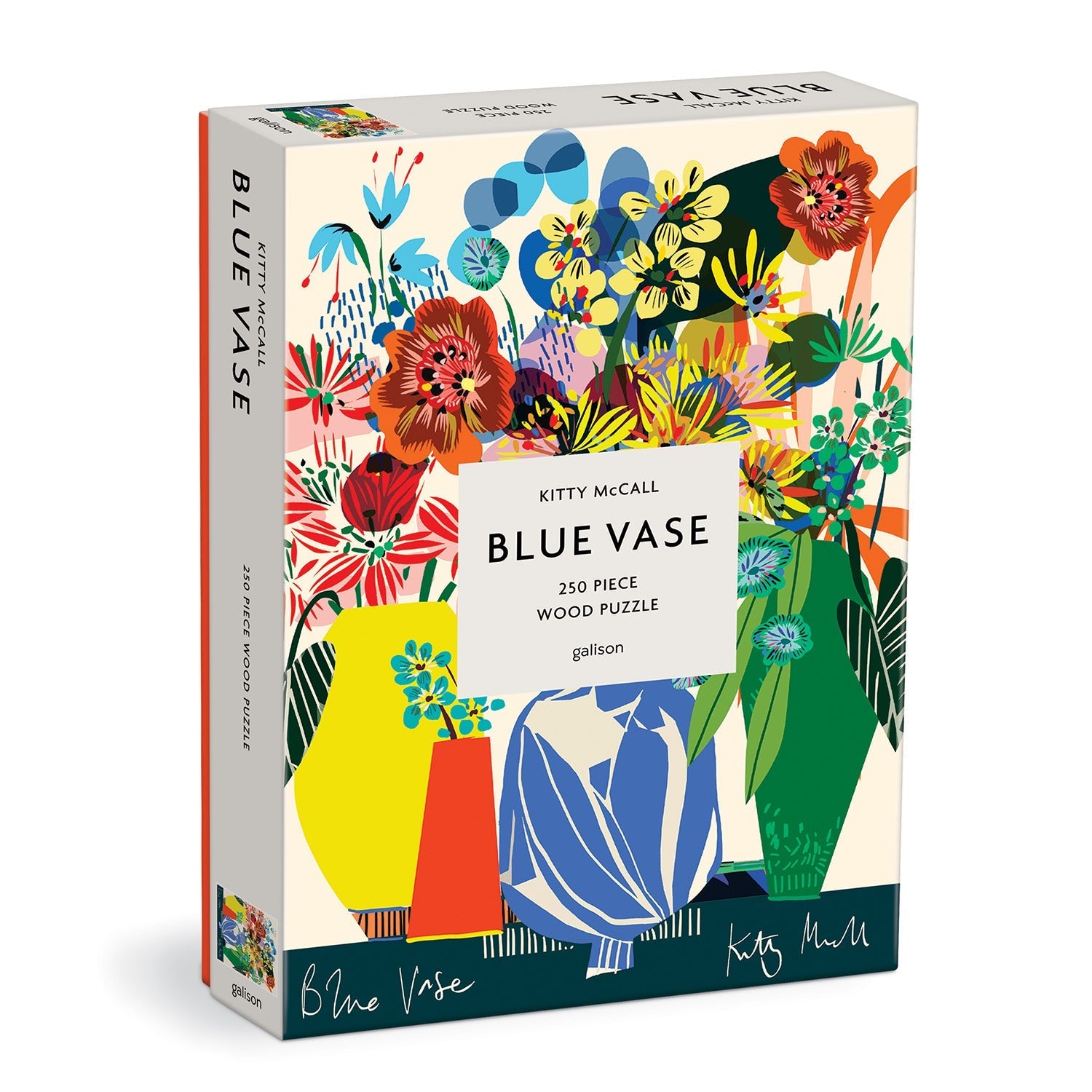 Kitty McCall Blue Vase 250 Piece Wood Jigsaw Puzzle