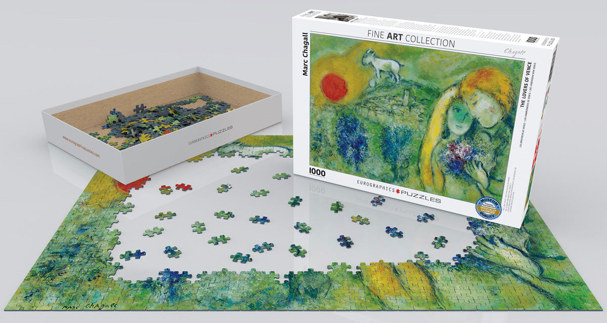 Chagall&#39;s The Lovers of Venice 1000 Piece Puzzle - Quick Ship - Puzzlicious.com