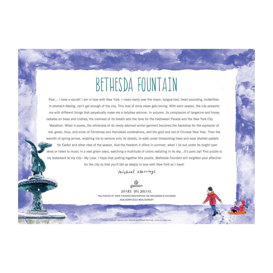 Michael Storrings Bethesda Fountain 1000 Piece Puzzle - Quick Ship - Puzzlicious.com