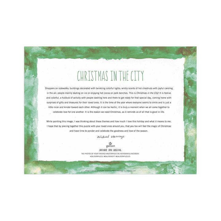 Michael Storrings Christmas in the City 1000 Piece Puzzle - Quick Ship - Puzzlicious.com