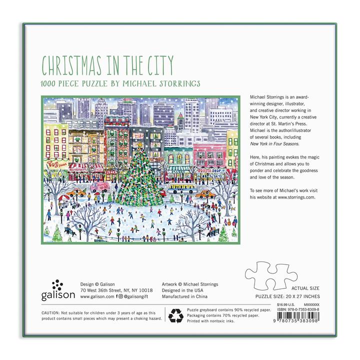 Michael Storrings Christmas in the City 1000 Piece Puzzle - Quick Ship - Puzzlicious.com