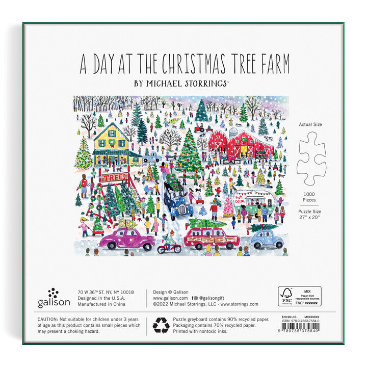 Michael Storrings Christmas Tree Farm 1000 Piece Puzzle