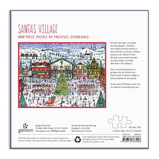 Michael Storrings Santa&#39;s Village 1000 Piece Puzzle - Quick Ship