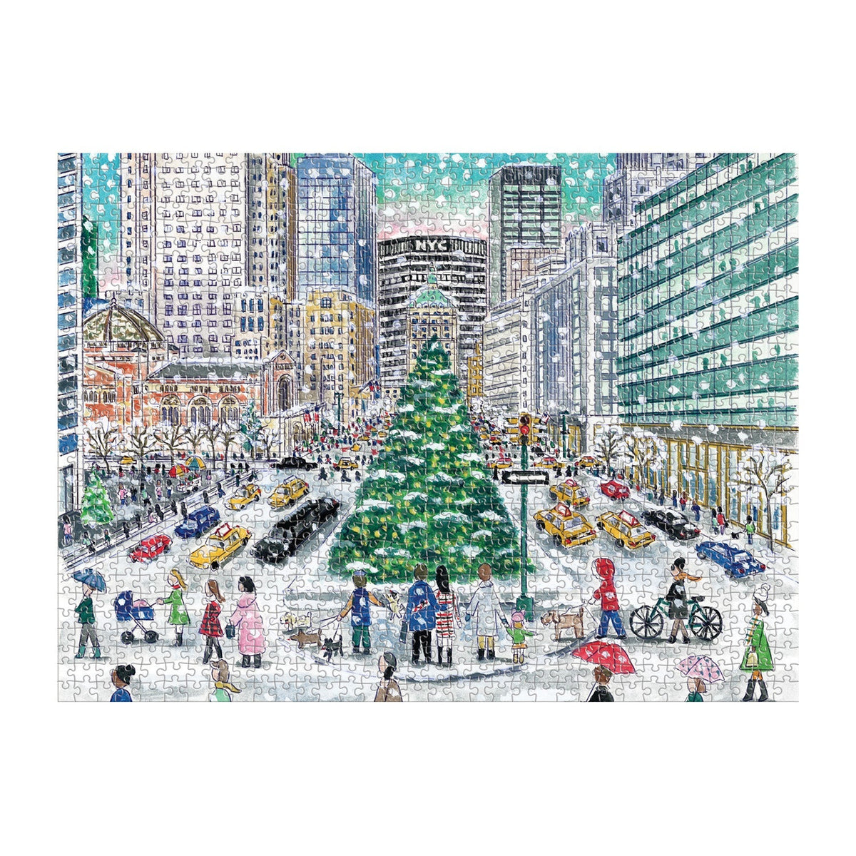 Michael Storrings Snowfall On Park Avenue 1000 Piece Puzzle