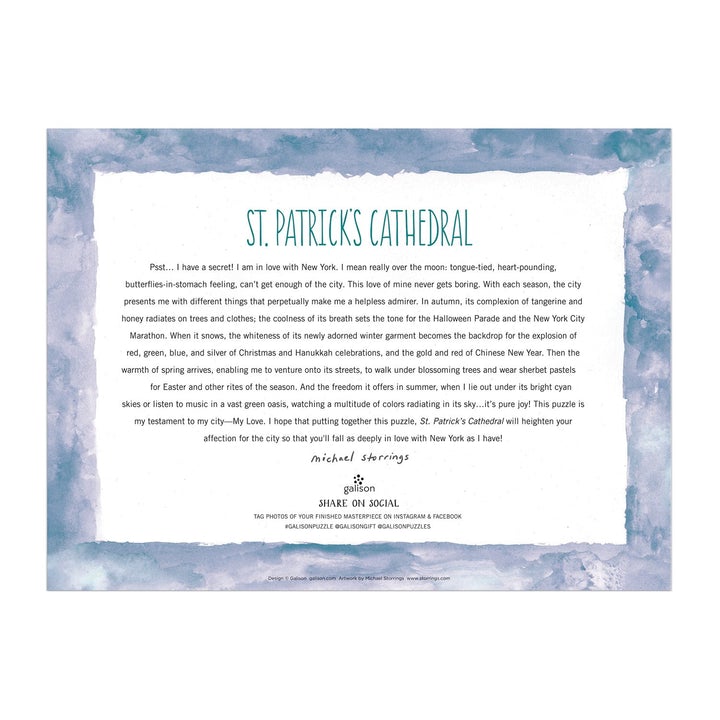 Michael Storrings St. Patrick's Cathedral 1000 Piece Puzzle