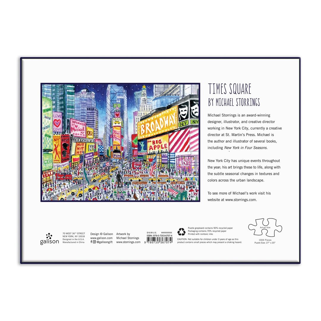 Michael Storrings Times Square 1000 Piece Puzzle - Quick Ship - Puzzlicious.com