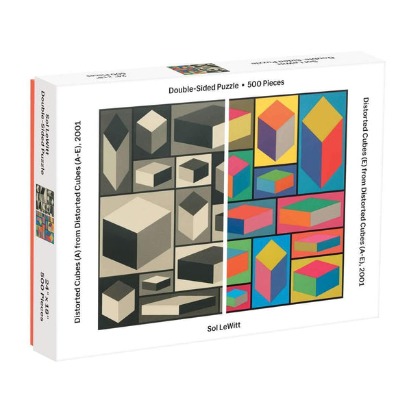 Distorted Cube Puzzle MOMA Sol Lewitt Distorted Cubes 2-Sided 500 Piece Puzzle - Quick Ship